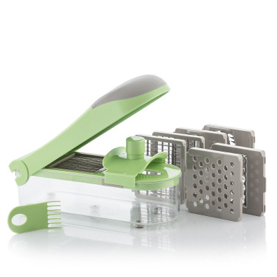 7 in 1 vegetable cutter, grater and mandolin with recipes and accessor