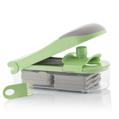 7 in 1 vegetable cutter, grater and mandolin with recipes and accessor