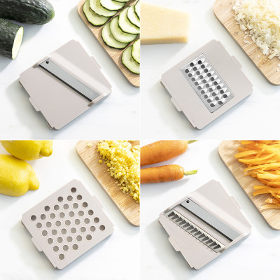 7 in 1 vegetable cutter, grater and mandolin with recipes and accessor