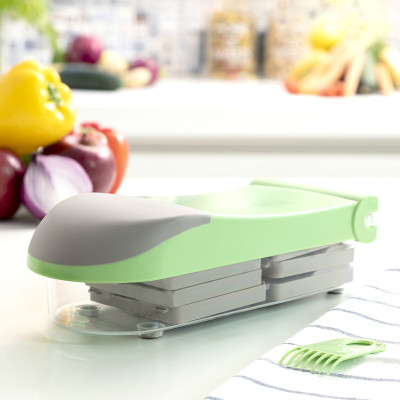 7 in 1 vegetable cutter, grater and mandolin with recipes and accessor