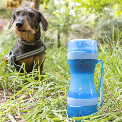 2-in-1 bottle with water and food containers for pets Pettap InnovaGoo