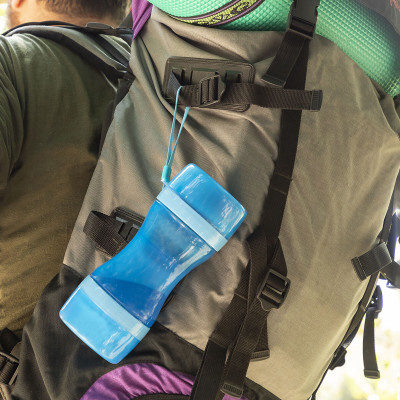 2-in-1 bottle with water and food containers for pets Pettap InnovaGoo