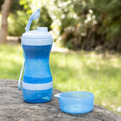 2-in-1 bottle with water and food containers for pets Pettap InnovaGoo