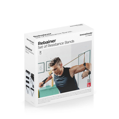 Set of Resistance Bands with Accessories and Exercise Guide Rebainer I