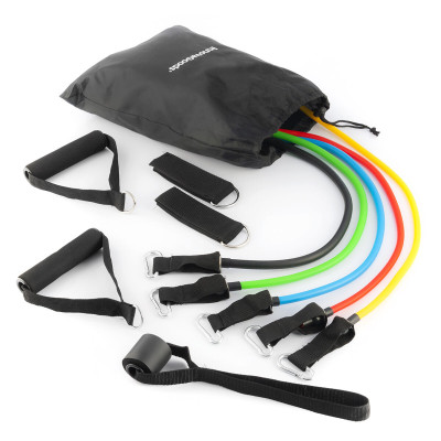 Set of Resistance Bands with Accessories and Exercise Guide Rebainer I