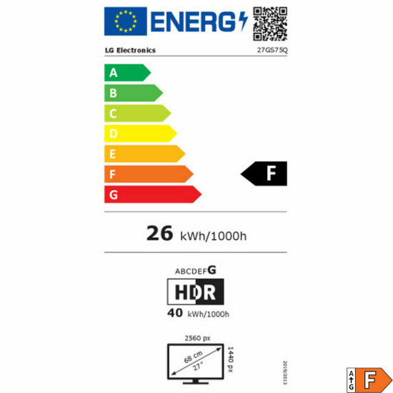 Gaming Monitor LG 27GS75Q-B Quad HD 27"