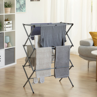 Folding and Extendable Metal Clothes Dryer with 3 Levels Cloxy InnovaG