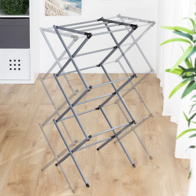Folding and Extendable Metal Clothes Dryer with 3 Levels Cloxy InnovaG