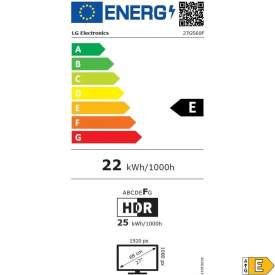 Gaming Monitor LG 27GS60F-B Full HD 27"