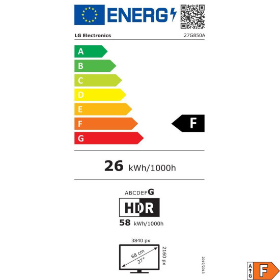 Gaming Monitor LG 27G850A-B 4K Ultra HD 27"