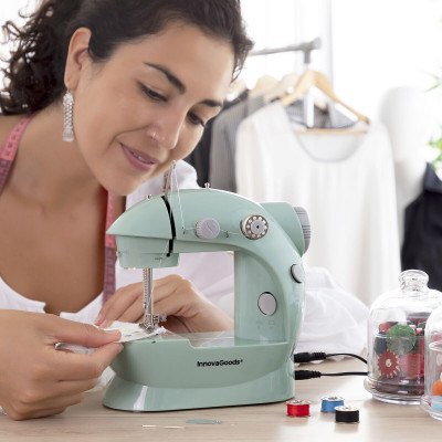 Mini Portable Sewing Machine with LED, Thread Cutter and Accessories S