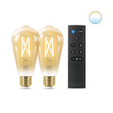 Smart Light bulb Wiz ST64 E27 50 W Multicolour Golden 7 W 640 lm (2 Un