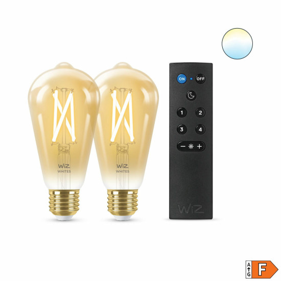 Smart Light bulb Wiz ST64 E27 50 W Multicolour Golden 7 W 640 lm (2 Un