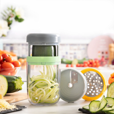 Vegetable Spiral Cutter and Grater with Recipes Vigizer InnovaGoods Vegetable Spiral Cutter and Grater with Recipes Vigizer InnovaGoods