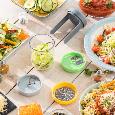 Vegetable Spiral Cutter and Grater with Recipes Vigizer InnovaGoods Vegetable Spiral Cutter and Grater with Recipes Vigizer InnovaGoods