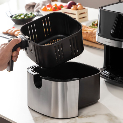 Air Fryer InnovaGoods Fryinn Pro 5500 Black 1700 W 5,5 L Stainless ste