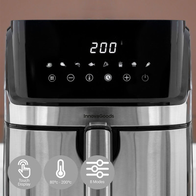 Air Fryer InnovaGoods Fryinn Pro 5500 Black 1700 W 5,5 L Stainless ste