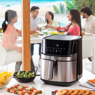 Air Fryer InnovaGoods Fryinn Pro 5500 Black 1700 W 5,5 L Stainless ste
