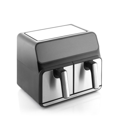 Air Fryer InnovaGoods Fryinn Double 8000 Black 3400 W 8 L Stainless st