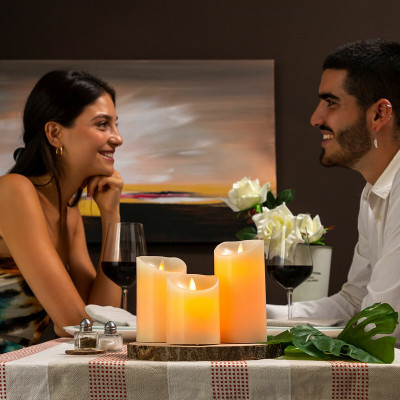Multicolour Flame-Effect LED Candles with Remote Control Lendles Innov
