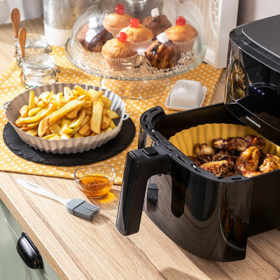 Silicone Baskets with Brush for Air Fryers Mollicon InnovaGoods 2 Unit