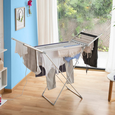 Folding Electric Drying Rack with Wings Drywing InnovaGoods 20 Bars 23