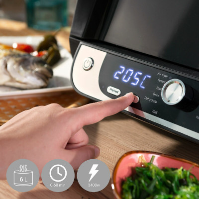 Air Fryer with Grill, Accessories and Recipe Book InnovaGoods Fryinn 1