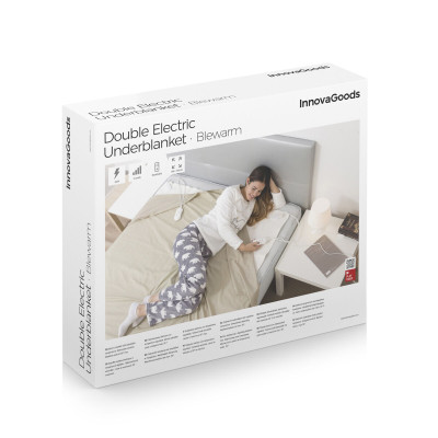 Double Electric Underblanket Blewarm InnovaGoods 60+60 W 140 x 160 cm