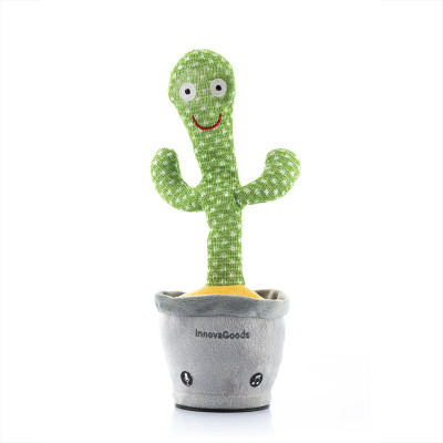 Rechargeable Dancing and Talking Cactus with Music and Multicoloured L