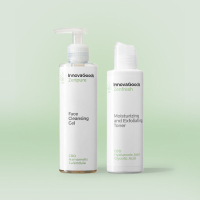 Face Cleansing Duo Pack CBD InnovaGoods Face Cleansing Duo Pack CBD InnovaGoods