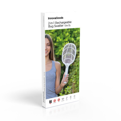 2-in-1 Rechargeable Insect Killing Racket with UV Light Elecfly Innova