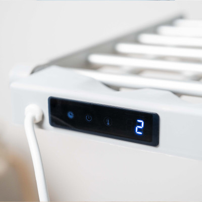 Foldable Electric Clothes Dryer with Wings, Touch Screen, Timer, and T