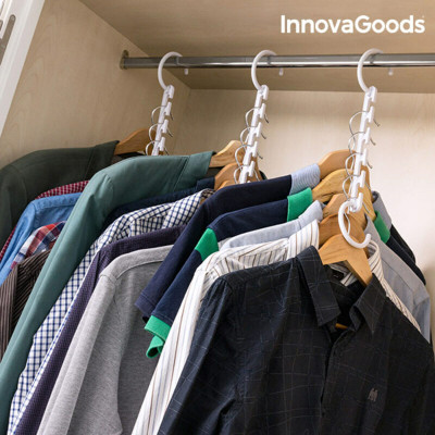 Hanger Organiser for 40 Items Plusrobe InnovaGoods IG116806 White Plas