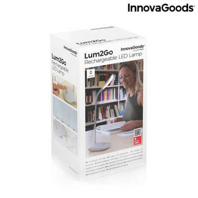 Rechargeable Touch-sensitive LED Table Lamp InnovaGoods Lum2Go White A