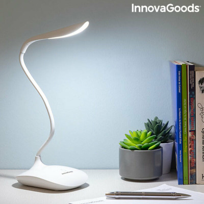 Rechargeable Touch-sensitive LED Table Lamp InnovaGoods Lum2Go White A