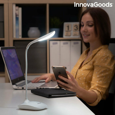 Rechargeable Touch-sensitive LED Table Lamp InnovaGoods Lum2Go White A