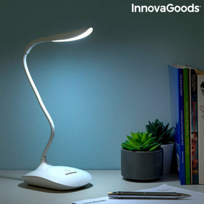 Rechargeable Touch-sensitive LED Table Lamp InnovaGoods Lum2Go White A