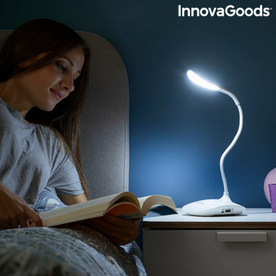 Rechargeable Touch-sensitive LED Table Lamp InnovaGoods Lum2Go White A