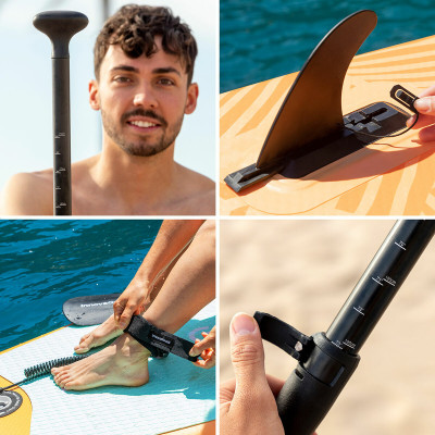 2-in-1 Inflatable Paddle Surf Board with Seat and Accessories Siros In