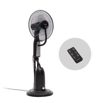 Nebuliser Pedestal Fan with Remote Control InnovaGoods Black 2,8 L 90