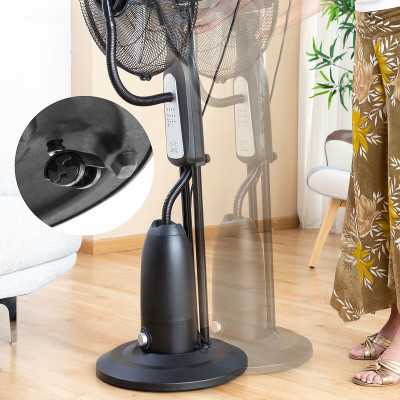 Nebuliser Pedestal Fan with Remote Control InnovaGoods Black 2,8 L 90