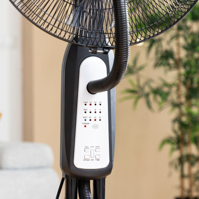 Nebuliser Pedestal Fan with Remote Control InnovaGoods Black 2,8 L 90