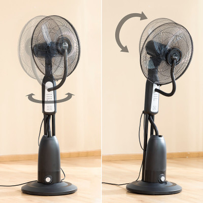 Nebuliser Pedestal Fan with Remote Control InnovaGoods Black 2,8 L 90