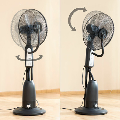 Nebuliser Pedestal Fan with Remote Control InnovaGoods Black 90 W 2,8