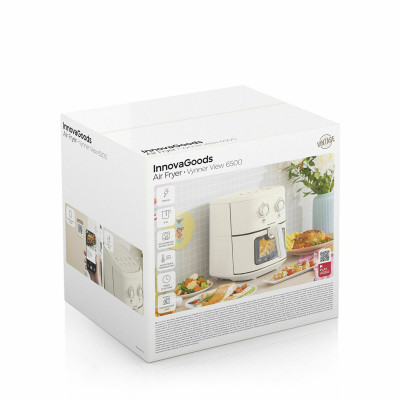 Air Fryer InnovaGoods Cream 1700 W 6,5 L Stainless steel (Refurbished