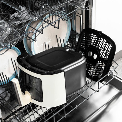 Air Fryer InnovaGoods Cream 1700 W 6,5 L Stainless steel (Refurbished
