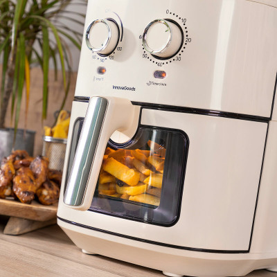 Air Fryer InnovaGoods Cream 1700 W 6,5 L Stainless steel (Refurbished