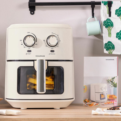 Air Fryer InnovaGoods Cream 1700 W 6,5 L Stainless steel (Refurbished