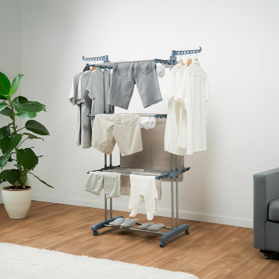 Folding Vertical Clothes Dryer with Wheels InnovaGoods 24 Bars (Refurb