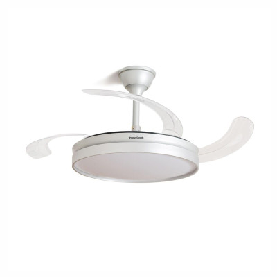 LED Ceiling Fan with 4 Retractable Blades InnovaGoods 80 W Ø49-104 cm
